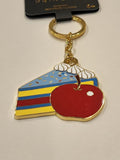 Snow White Princess Cake Slice Enamel Keychain