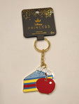 Snow White Princess Cake Slice Enamel Keychain