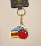 Snow White Princess Cake Slice Enamel Keychain