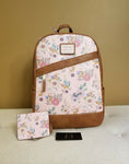 Bambi Pink Floral Backpack & Card Holder Set