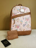 Bambi Pink Floral Backpack & Card Holder Set