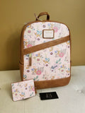 Bambi Pink Floral Backpack & Card Holder Set