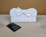 Minnie Mouse White Bow Sequin Wedding Wallet