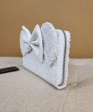 Minnie Mouse White Bow Sequin Wedding Wallet