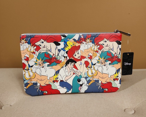 The Little Mermaid Characters Cosmetic Bag