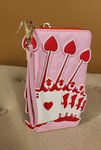 Alice in Wonderland Aces of Hearts Wallet Wristlet