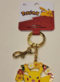 Pikachu Floral Enamel Keychain