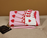 Alice in Wonderland Aces of Hearts Wallet Wristlet