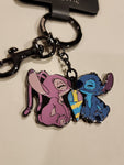 Stitch and Angel Snow Cone Keychain