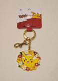 Pikachu Floral Enamel Keychain