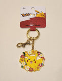 Pikachu Floral Enamel Keychain