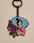 Mulan Floral Tattoo Umbrella Keychain