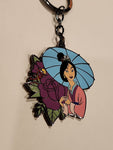 Mulan Floral Tattoo Umbrella Keychain