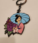 Mulan Floral Tattoo Umbrella Keychain