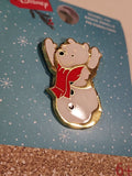 Winnie the Pooh Snowman Holiday Enamel Pin