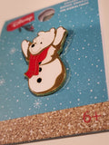 Winnie the Pooh Snowman Holiday Enamel Pin