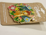 Bambi Floral Portrait Stained Glass Enamel Pin