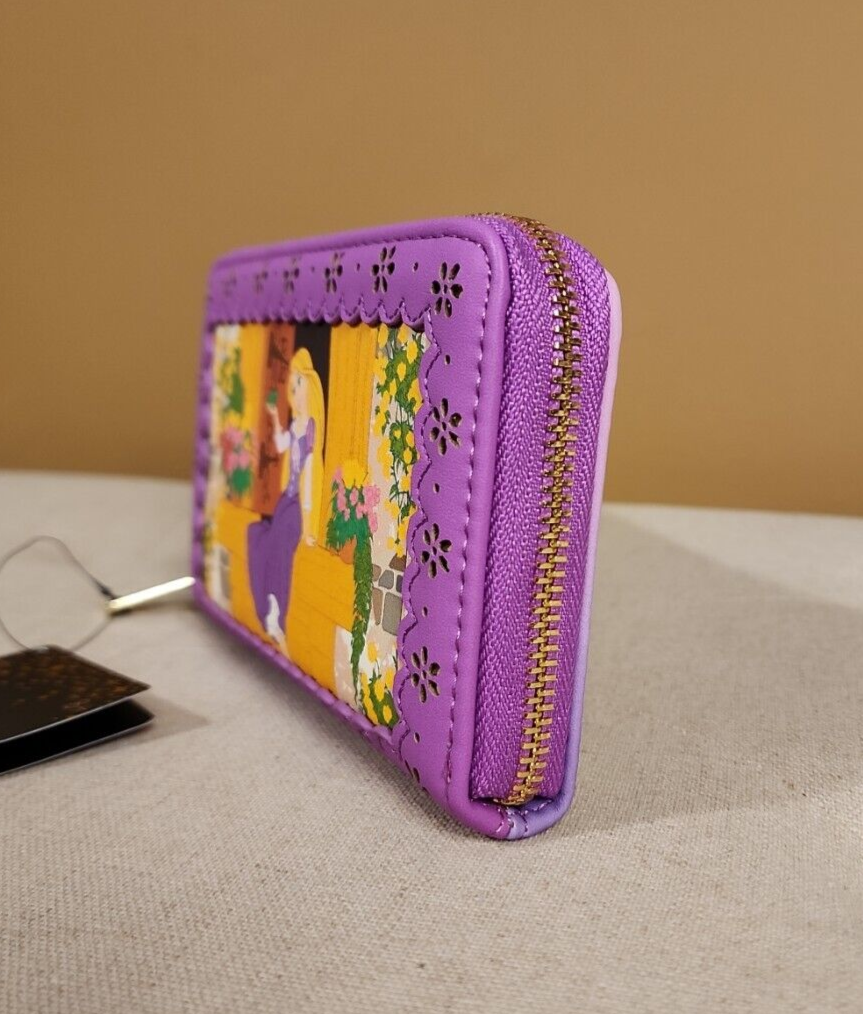 Loungefly Bags | Rapunzel-Princess Stories Series Wallet Nwt | Color: Purple/Yellow | Size: Os | Tjolson2's Closet