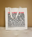 THE OFFICE Canvas Tote Bag Character Quotes