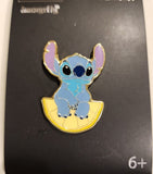 Stitch Sitting on a Lemon Slice Enamel Pin