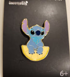 Stitch Sitting on a Lemon Slice Enamel Pin