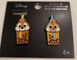 Chip N' Dale Boba Tea Cup Enamel Pin Set