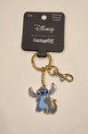 Stitch with Gray Cat Enamel Keychain