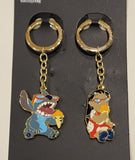 Lilo & Stitch Ice Cream Enamel Keychain Set of 2