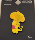 Winnie The Pooh Flower Umbrella Enamel Pin