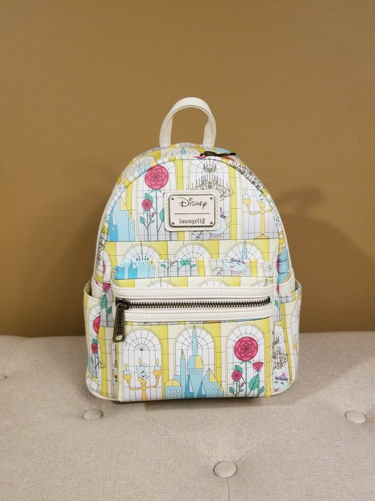 Loungefly Disney Beauty And The Beast Stained Glass Mini Backpack