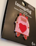 Valentine’s Day Pink Mini Backpack Heart Enamel Pin